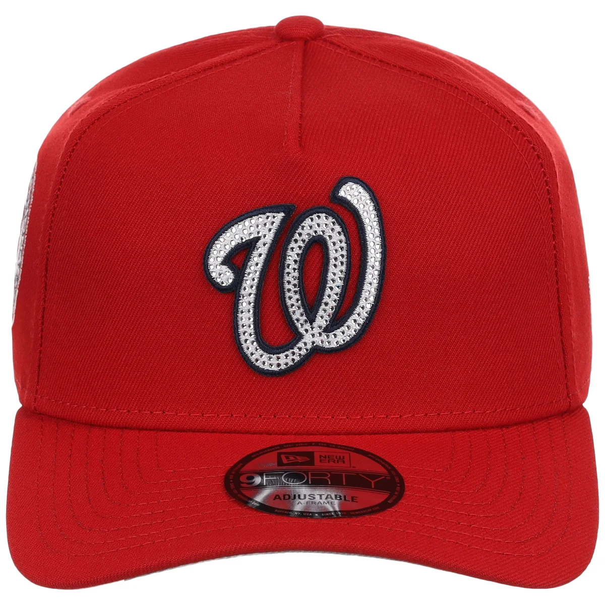Washington Nationals MLB Diamond Bling New Era 9FORTY A-Frame detail view