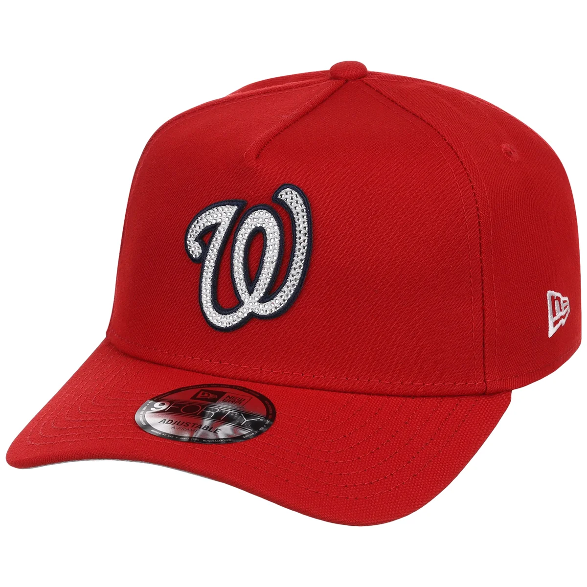Washington Nationals MLB Diamond Bling New Era 9FORTY A-Frame detail view