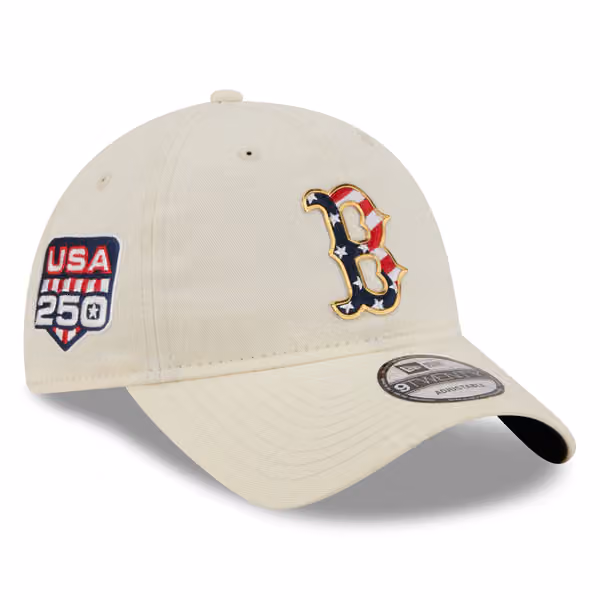 Boston Red Sox 4th of July USA 250 9TWENTY Adjustable Cap Cream product photo