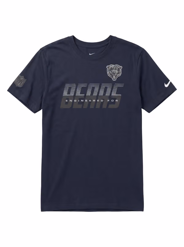 Chicago Bears 2026 NFL Sideline Team Issue Dri-Fit T-Shirt Navy view 1