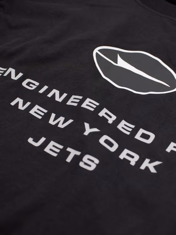 New York Jets 2026 NFL Sideline Bold Arch Dri-Fit Long Sleeve T-Shirt Black view 3