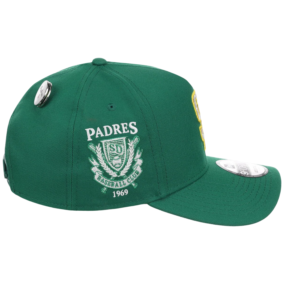 San Diego Padres MLB Augusta Bloom New Era 9FORTY w/ Golf Pin detail view