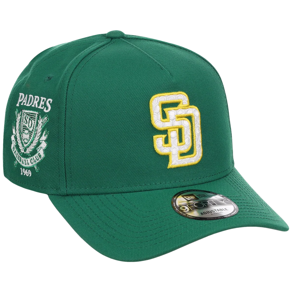 San Diego Padres MLB Augusta Bloom New Era 9FORTY w/ Golf Pin front view