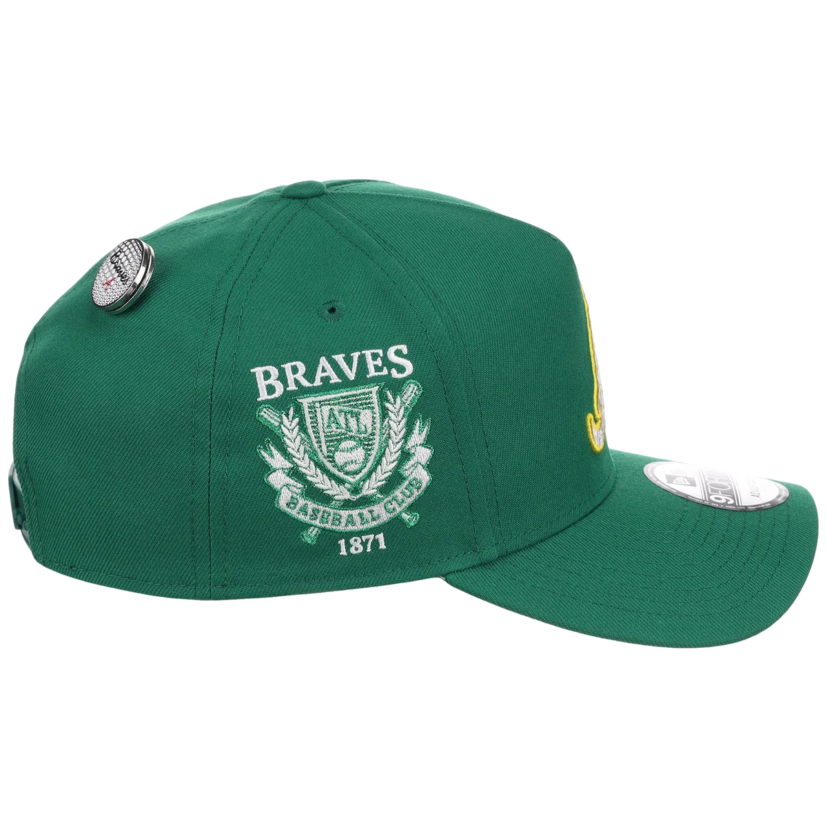 Atlanta Braves MLB Augusta Bloom New Era 9FORTY w/ Golf Pin detail view