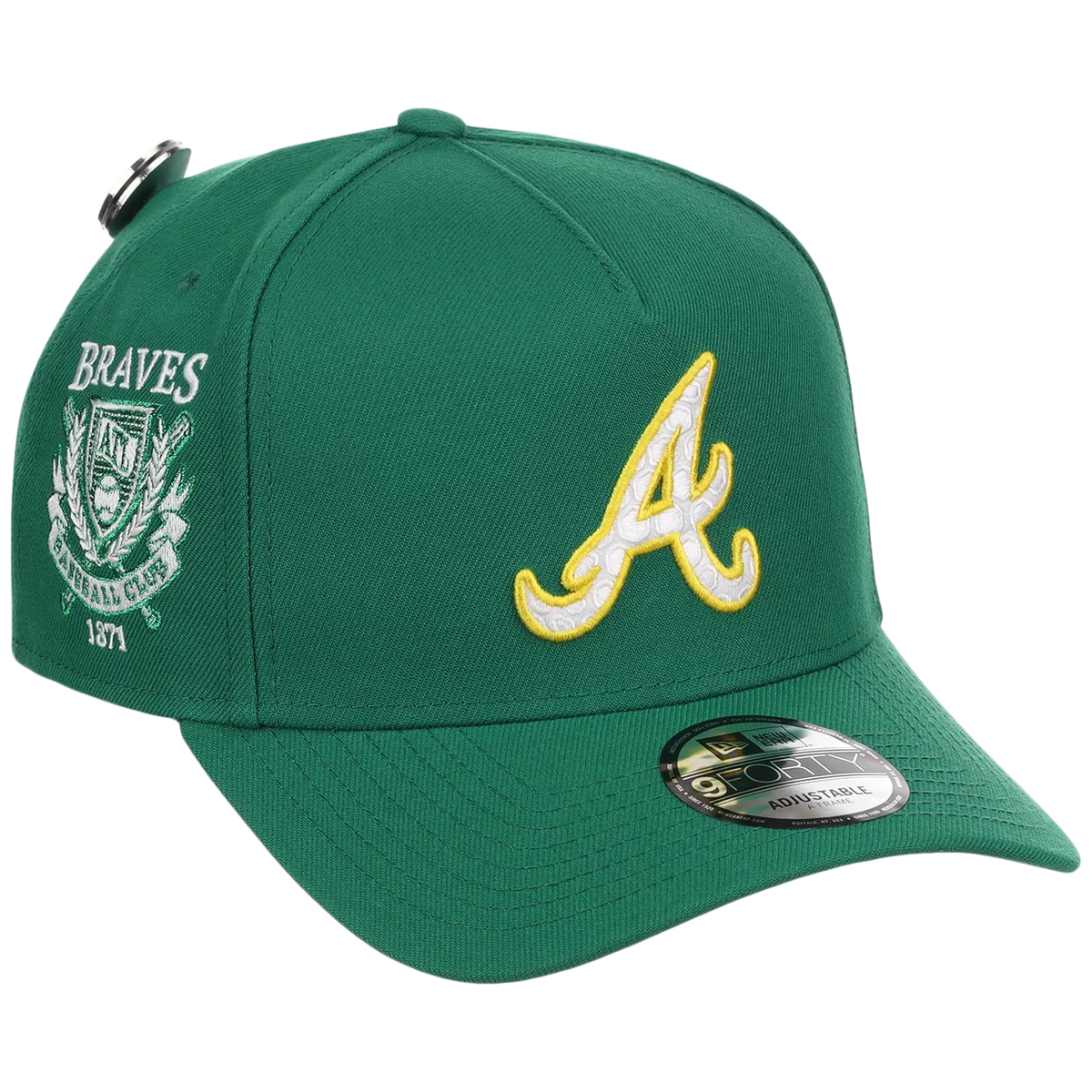 Atlanta Braves MLB Augusta Bloom New Era 9FORTY w/ Golf Pin front view