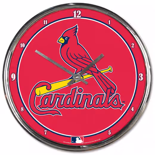 St. Louis Cardinals WinCraft Chrome MLB Wall Clock view 1