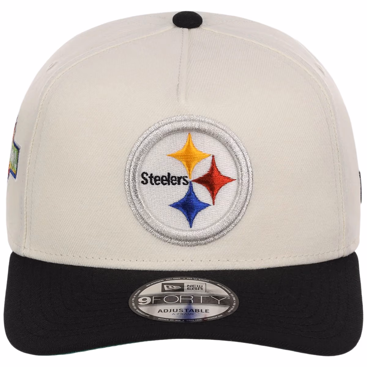 Pittsburgh Steelers NFL Chrome OTC New Era 9FORTY A-Frame detail view