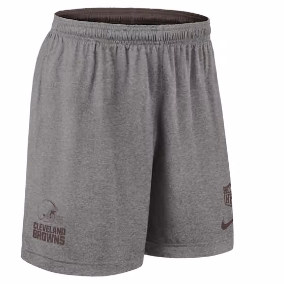 Cleveland Browns 2025 NFL Sideline Reversible Mesh Nike Dri-FIT Shorts Brown view 4