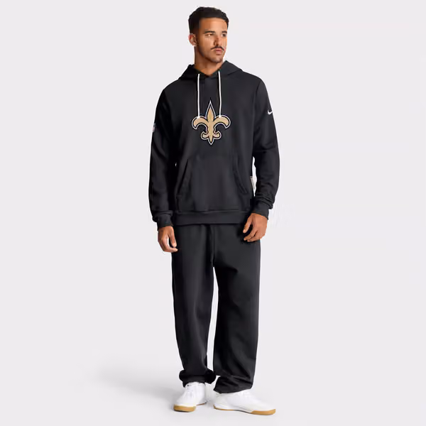 New Orleans Saints 2025 NFL Sideline Nike Standard Issue Hoodie Black view 4