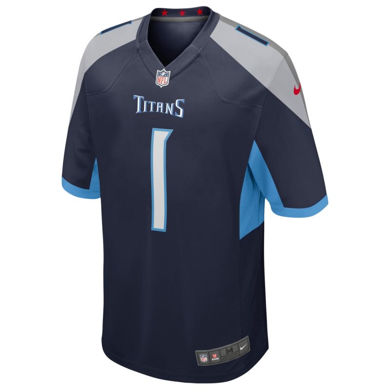 Cam Ward #1 Tennessee Titans Nike Game NFL Jersey Navy view 2