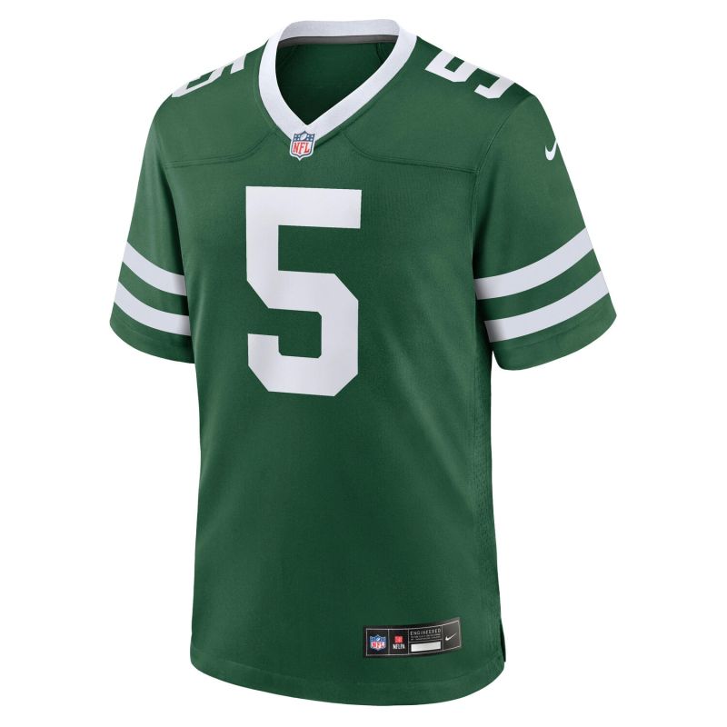 Garrett Wilson #5 New York Jets Nike Game NFL Jersey Green view 2