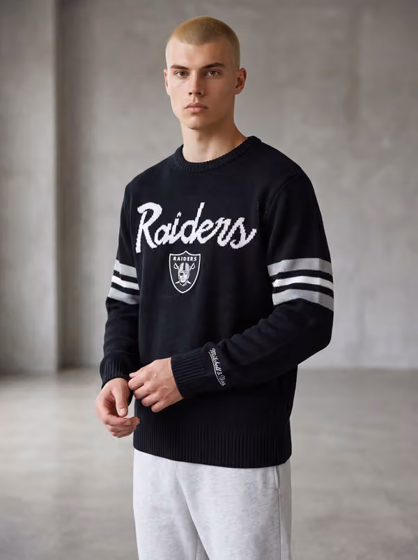 Las Vegas Raiders NFL Head Coach Sweater Black view 1