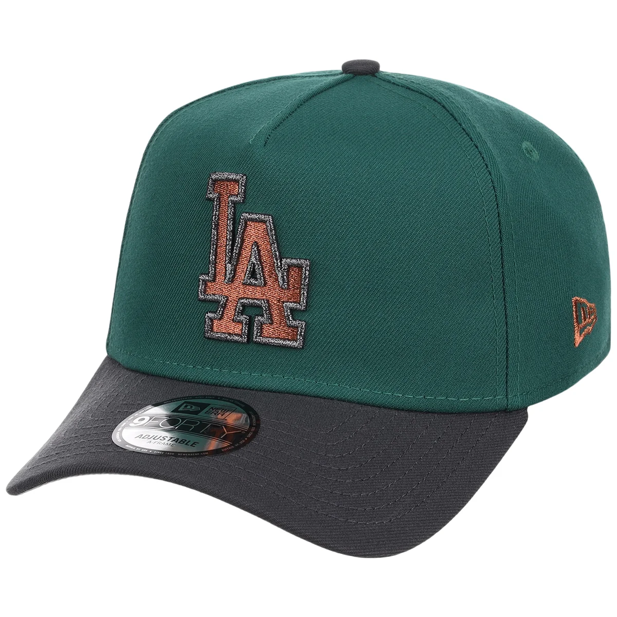 Los Angeles Dodgers MLB Emerald Graphite New Era 9FORTY detail view
