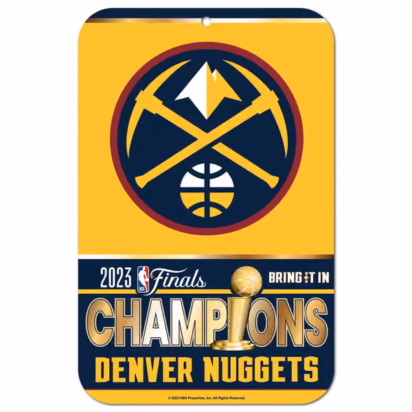 Denver Nuggets 2023 NBA Champions WinCraft NBA Sign view 1