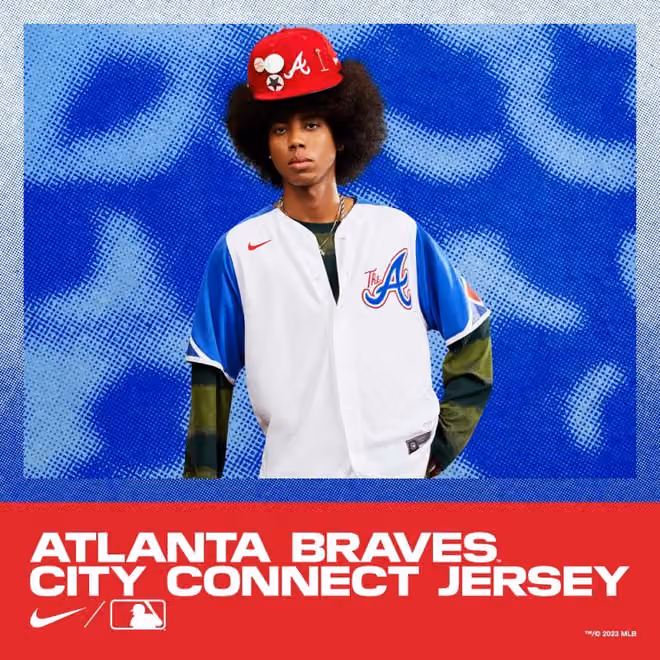 Atlanta Braves Nike City Connect MLB Jersey White view 4