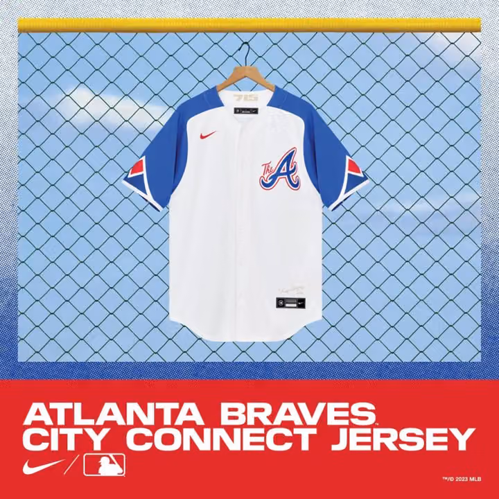 Atlanta Braves Nike City Connect MLB Jersey White view 3