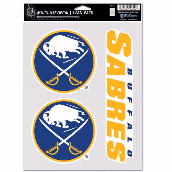 Buffalo Sabres Multi-Use NHL Decals Set (3 Pcs.) view 1