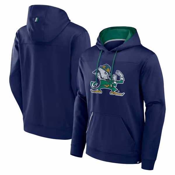 Notre Dame Fighting Irish Defender NCAA Hoodie Navy view 1