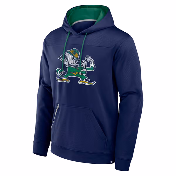Notre Dame Fighting Irish Defender NCAA Hoodie Navy view 3