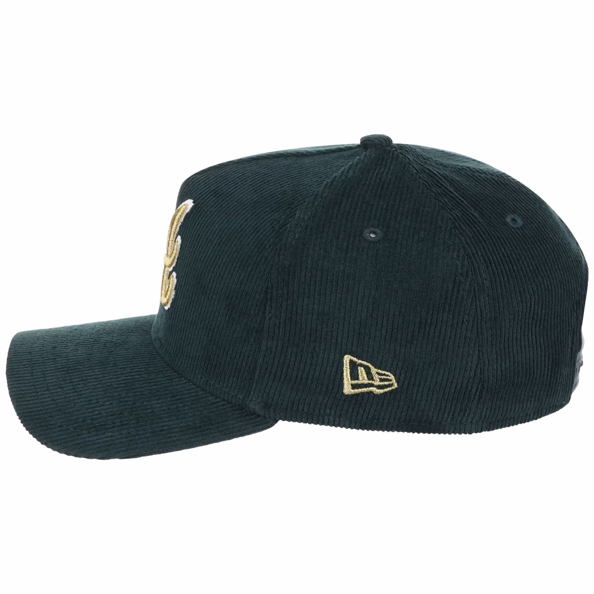 Atlanta Braves MLB Dark Green Cord FASHION CORE New Era 9FORTY A-Frame detail view