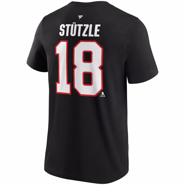 Tim Stützle #18 Ottawa Senators Player NHL T-Shirt Black view 3