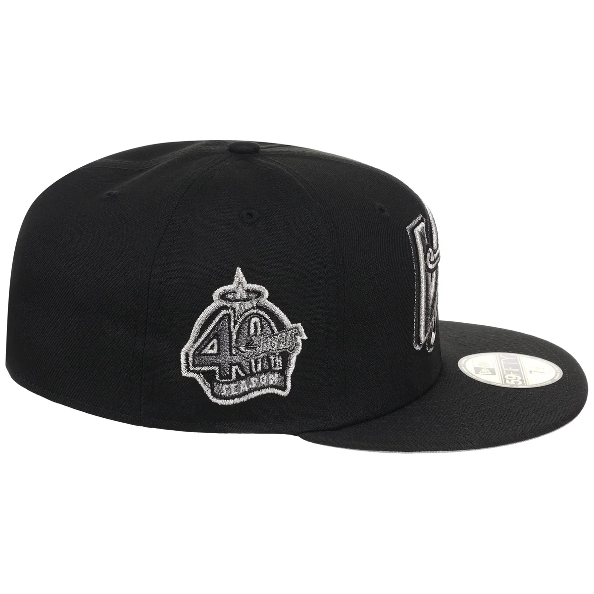 Anaheim Angels Friday Flux New Era 59FIFTY (Black/Black) detail view