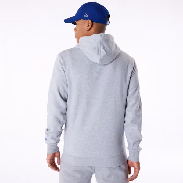 Los Angeles Dodgers Team Logo New Era MLB Hoodie Gray view 2