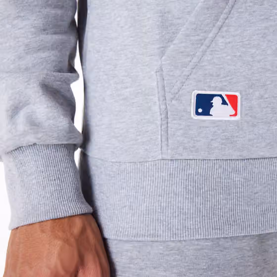 Los Angeles Dodgers Team Logo New Era MLB Hoodie Gray view 3