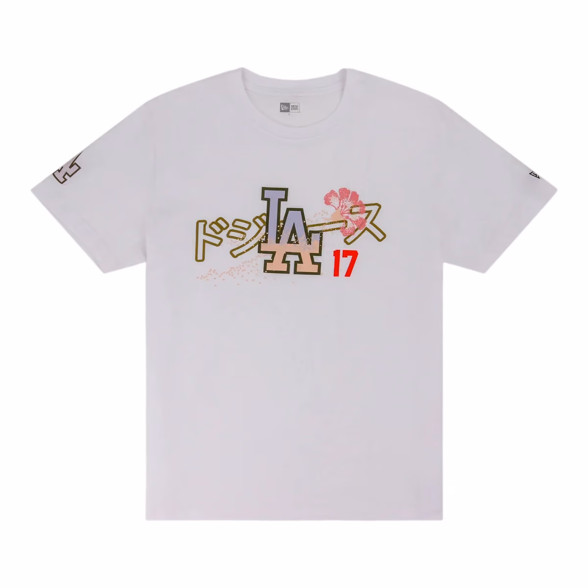 Los Angeles Dodgers Pacific Canvas #17 New Era T-Shirt (White) front view