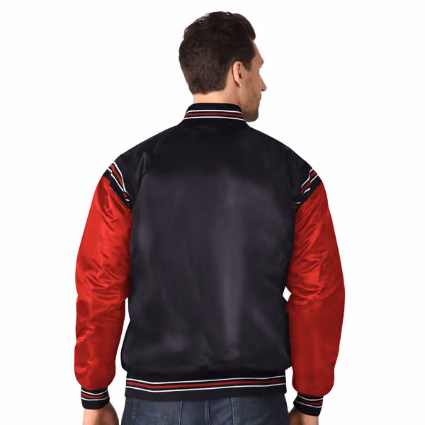 Detroit Red Wings Enforcer NHL Varsity Satin Jacket view 2