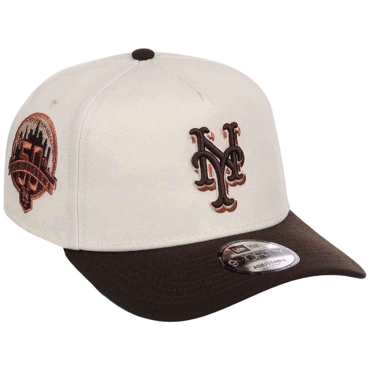 New York Mets MLB Walnut Reserve New Era 9FORTY A-Frame front view