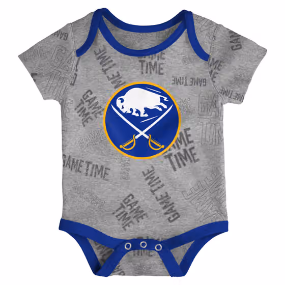 Buffalo Sabres Game Time NHL Baby Bodysuit Set (3-Piece) view 4