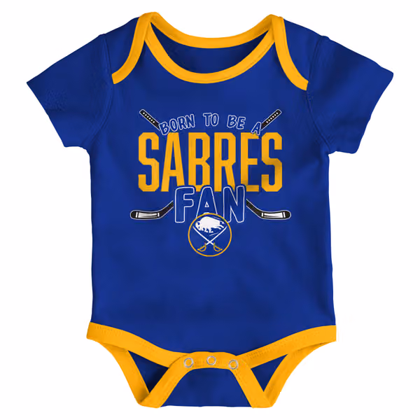 Buffalo Sabres Game Time NHL Baby Bodysuit Set (3-Piece) view 2