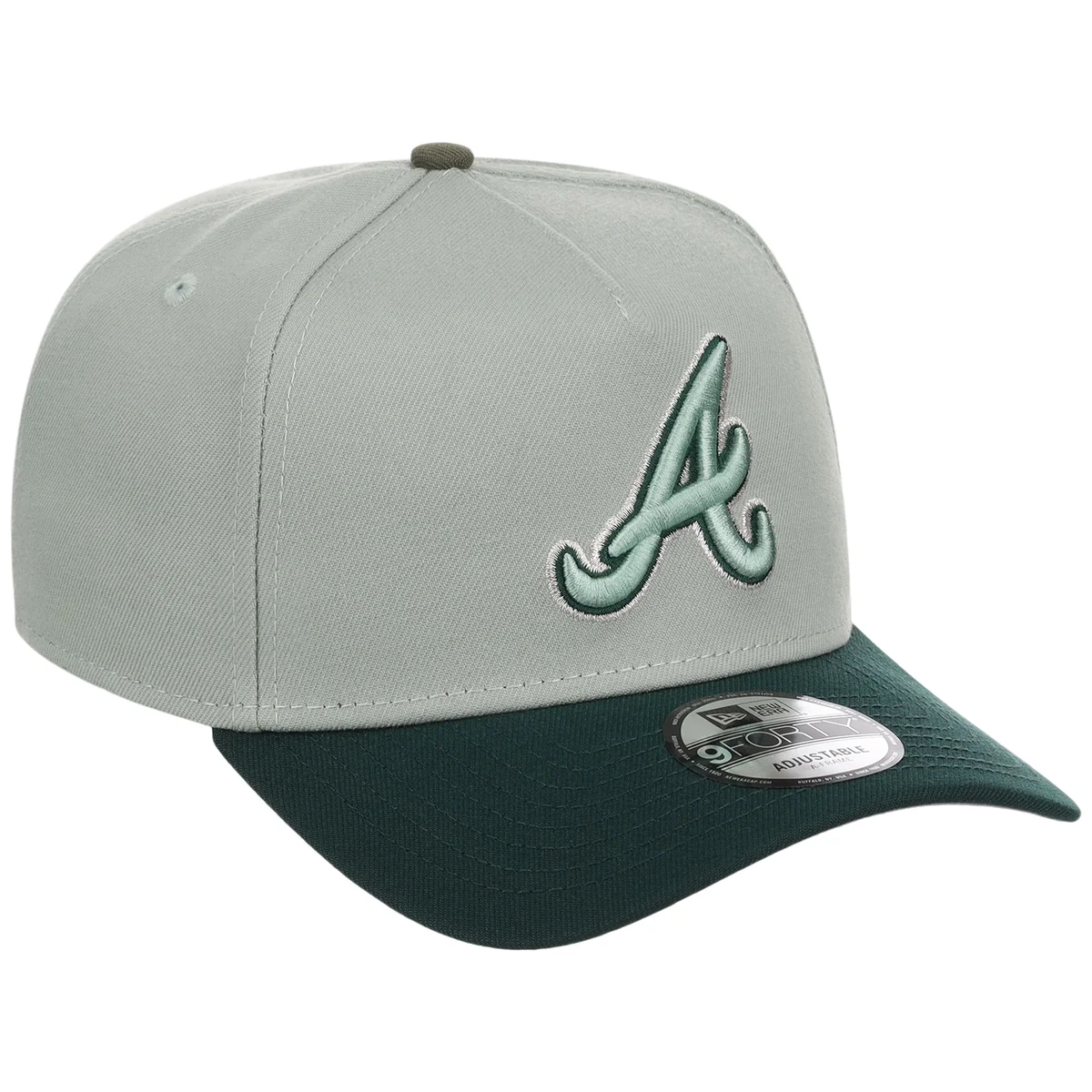 Atlanta Braves MLB Everest x Dark Green FASHION CORE New Era 9FORTY A-Frame front view