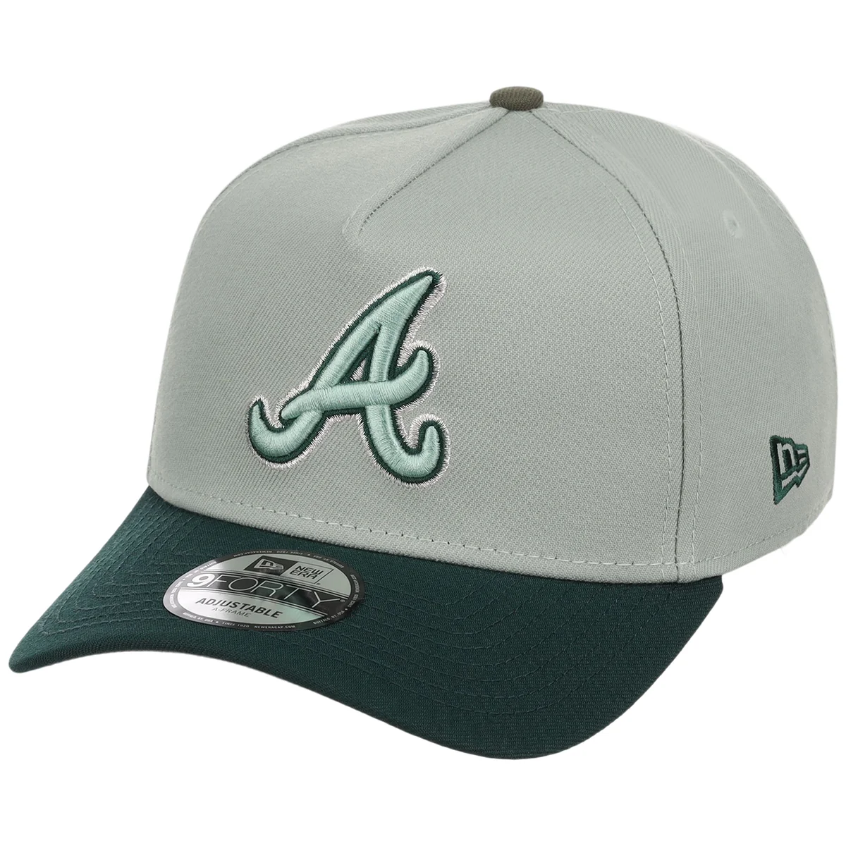 Atlanta Braves MLB Everest x Dark Green FASHION CORE New Era 9FORTY A-Frame detail view