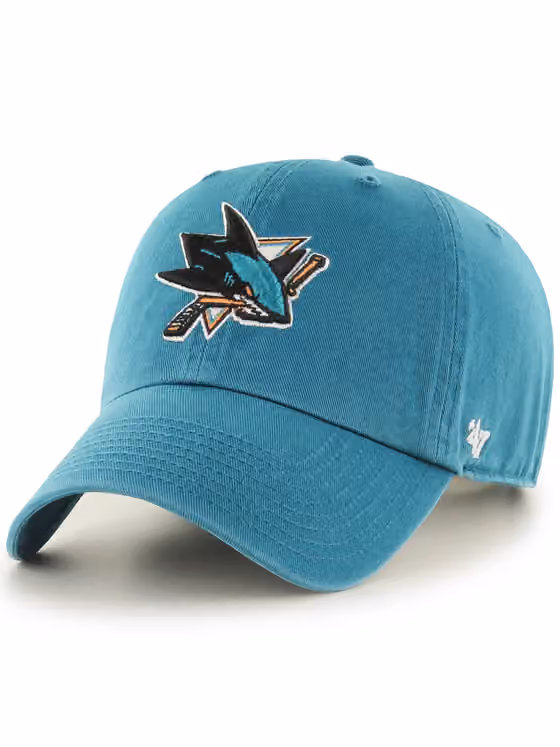 San Jose Sharks '47 Clean Up Adjustable NHL Cap Teal product photo