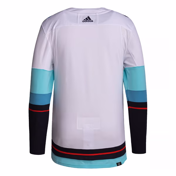 Seattle Kraken adidas Authentic Primegreen NHL Jersey Away White view 2