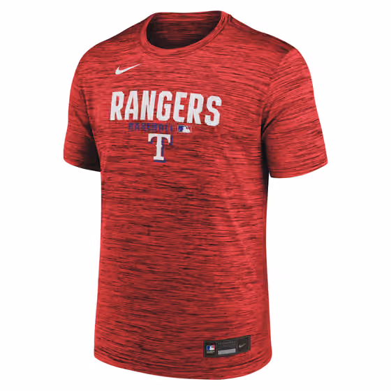 Texas Rangers 2026 MLB Authentic Velocity T-Shirt Red view 1