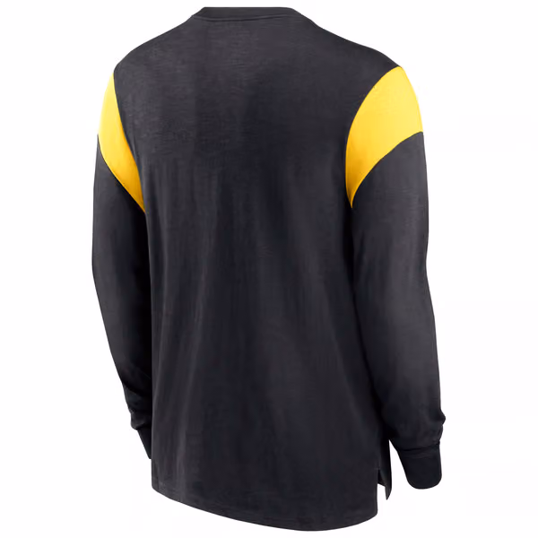 Pittsburgh Steelers NFL Historic Nike Slub Long Sleeve Shirt Black view 3