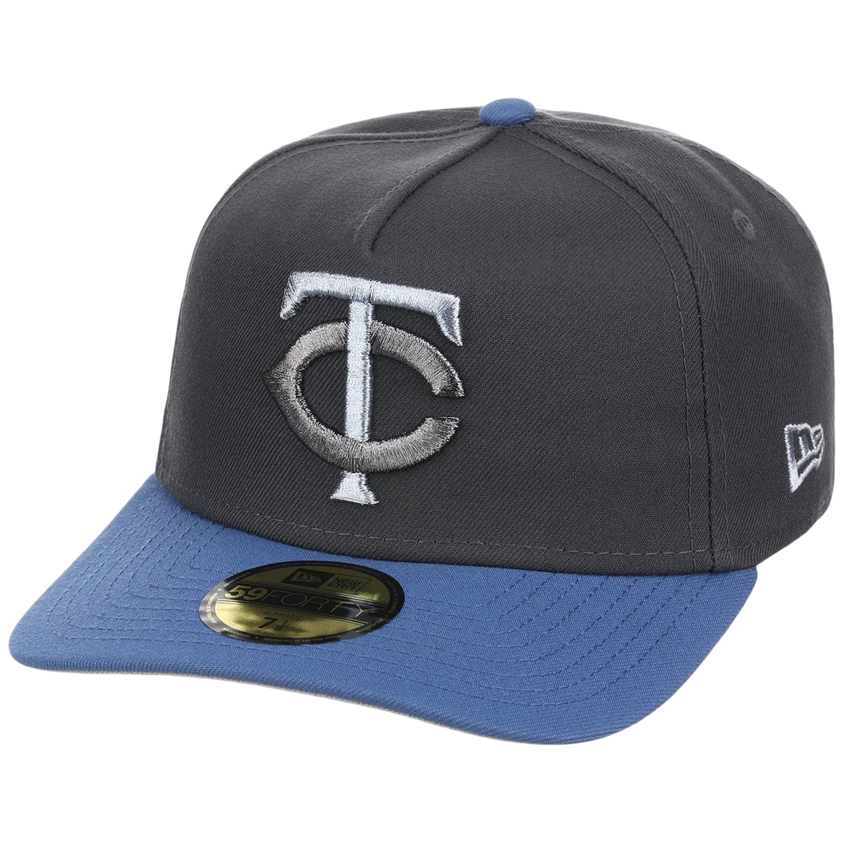 Minnesota Twins MLB Indigo Steel New Era 59FORTY detail view