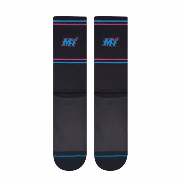 Miami Heat 2025-26 NBA City Edition Crew Socks view 3