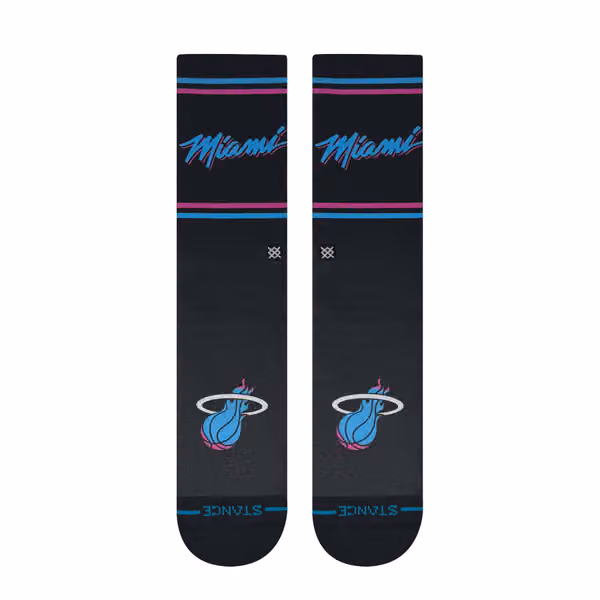 Miami Heat 2025-26 NBA City Edition Crew Socks view 2