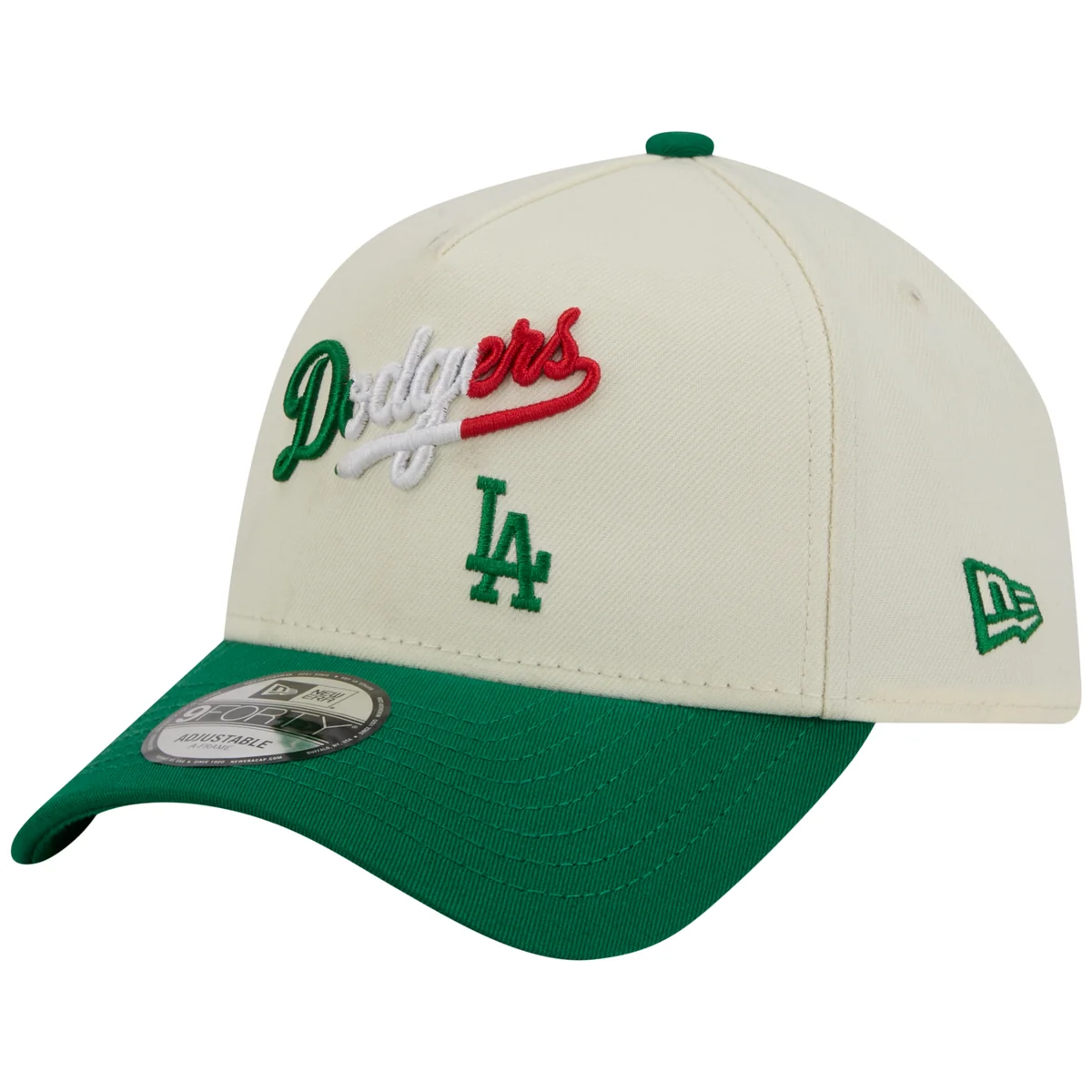 Los Angeles Dodgers Los Angeles Crown the City - MEX Script - Chrome/Green New Era 9FORTY detail view