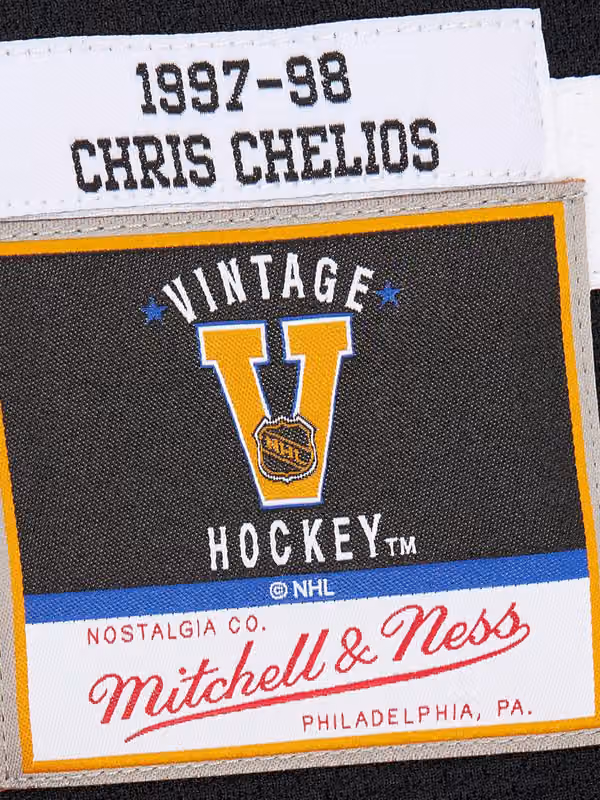 Chris Chelios #7 Chicago Blackhawks 1997-98 Premium Power Play NHL Jersey Black view 3