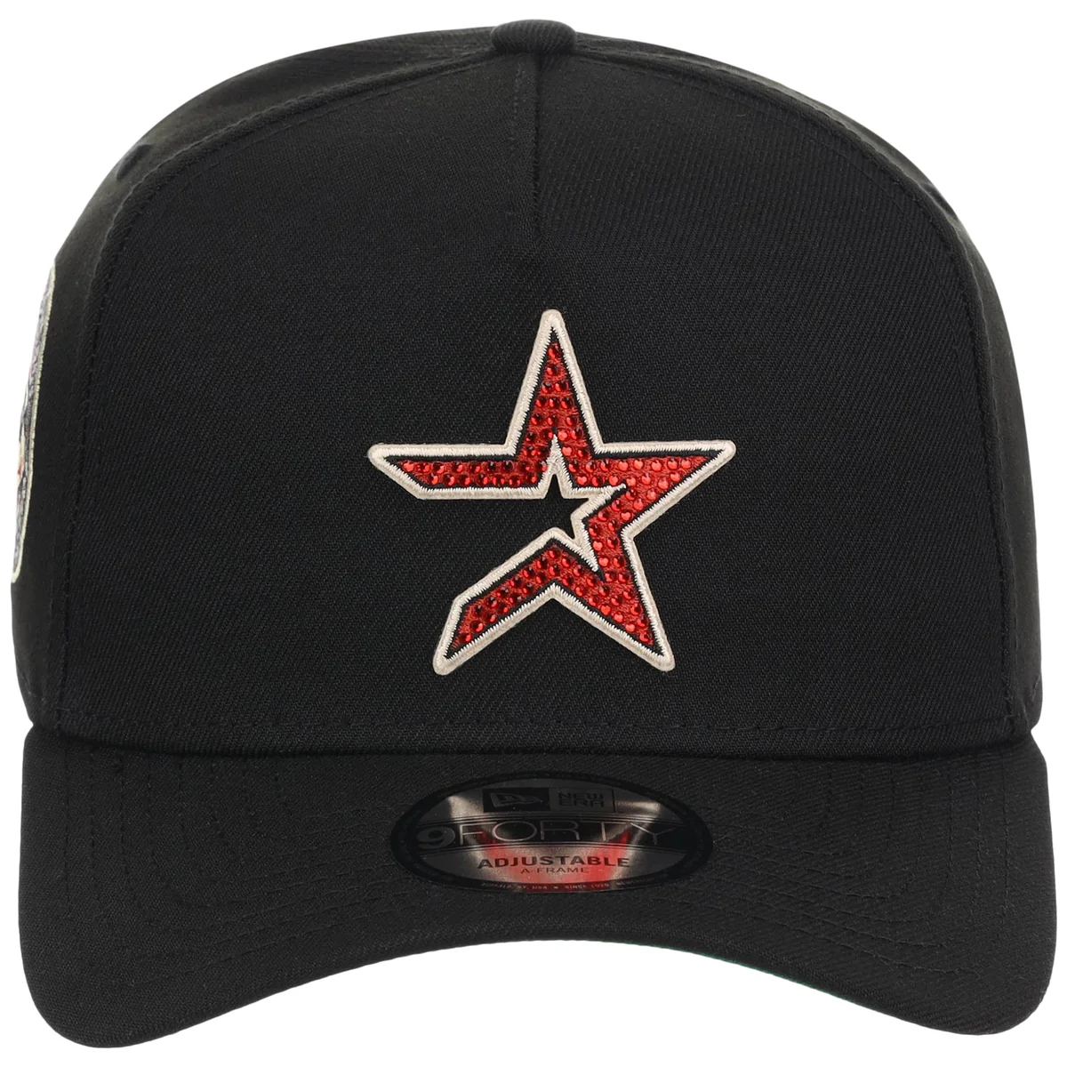 Houston Astros MLB Diamond Bling New Era 9FORTY A-Frame detail view