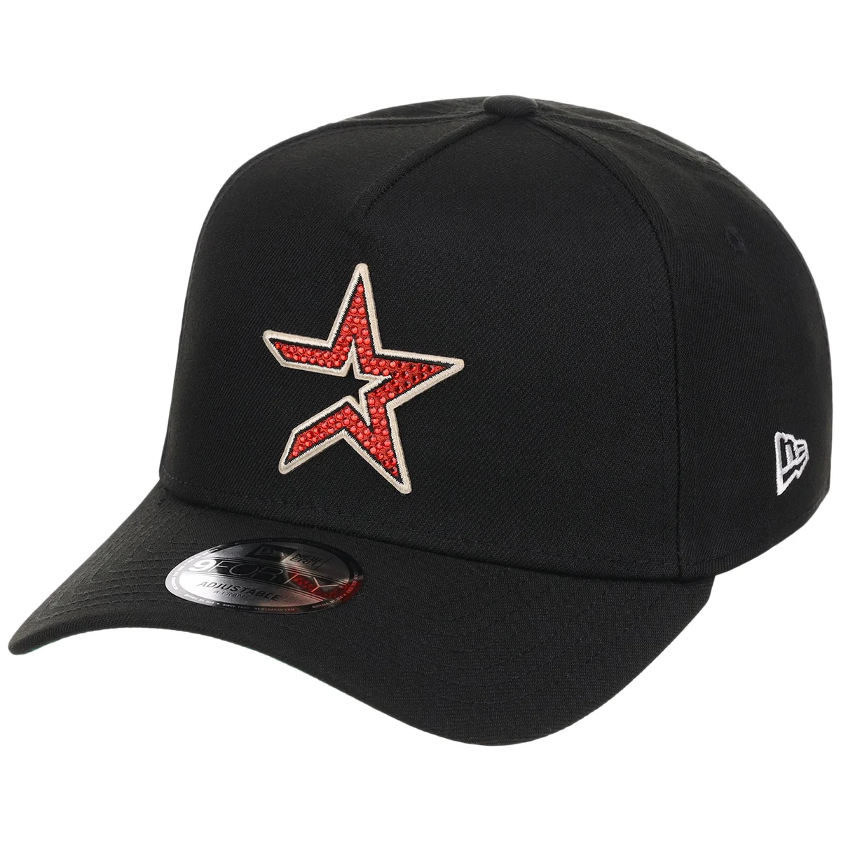 Houston Astros MLB Diamond Bling New Era 9FORTY A-Frame detail view
