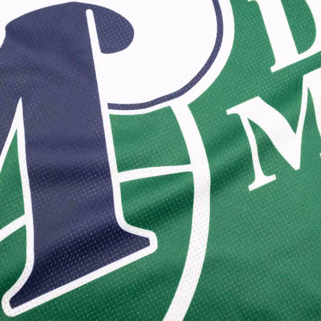Dallas Mavericks Big Face 2.0 Mitchell & Ness NBA Jersey Green view 3