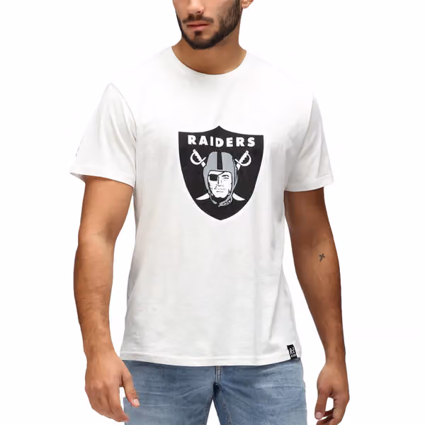 Las Vegas Raiders Recovered Ecru Slub NFL T-Shirt Cream view 3
