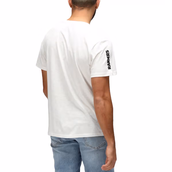 Las Vegas Raiders Recovered Ecru Slub NFL T-Shirt Cream view 4