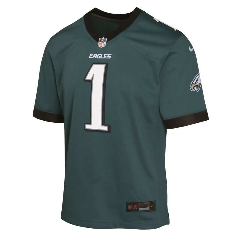 Jalen Hurts #1 Philadelphia Eagles Game NFL Jersey Green (YOUTH) view 2